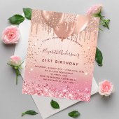 Papier Ballons rose or rose parties scintillant d'anniver