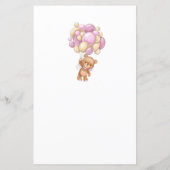 Papier Ballons roses Ours Teddy Ce qu'il y a dans votre s (Dos)