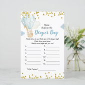 Papier Balloon à air chaud Guess What's In the Diaper Bag (Debout devant)