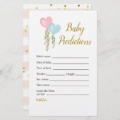 Papier Balloon Garçon ou fille Genre Révéler les prédicti (Devant / Derrière)