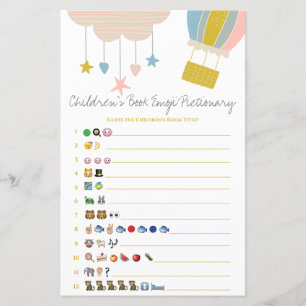 Papier Balloon Livre pour enfants Emoji Baby shower Jeu