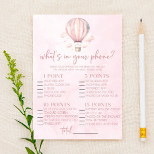 Papier Ballotte à air chaud dans votre jeu de Baby shower