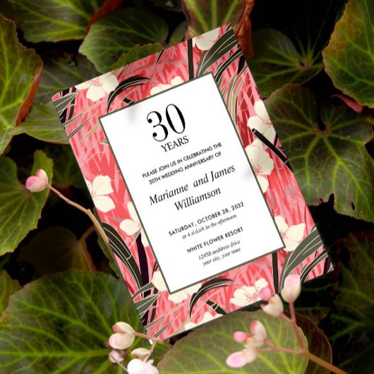 Papier Bambou oriental Fleur japonaise 30ème anniversaire