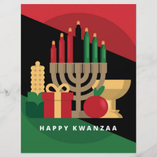 Papier bande diagonale Happy Kwanzaa