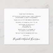 Papier Bande Photo Budget Réception de mariage Invitation (Dos)