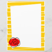 Papier Bande texte Rose espagnole 8,5 x 11 (Dos)