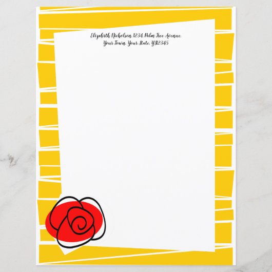 Papier Bande texte Rose espagnole 8,5 x 11 (Devant)
