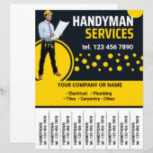 Papier Bandelettes détachables pour la promotion des serv (Devant / Derrière)