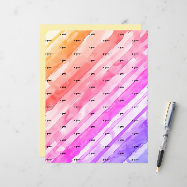 Papier Bandes multicolores SCV 1da Merci (Devant/Arrière en situation)