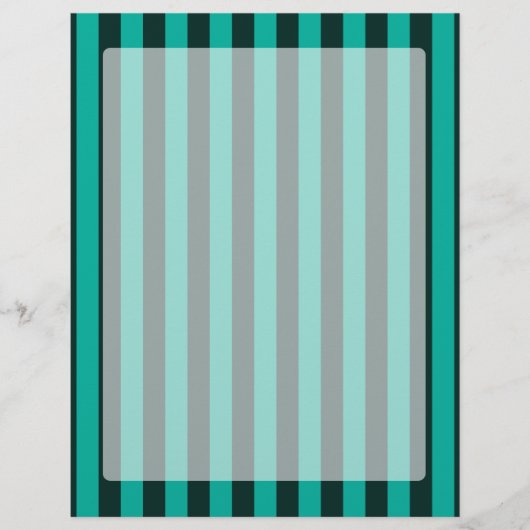Papier Bandes verticales turquoise Peacock (Devant)