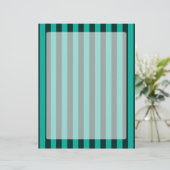 Papier Bandes verticales turquoise Peacock (Debout devant)
