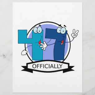 Papier Bannière d'anniversaire officielle 47
