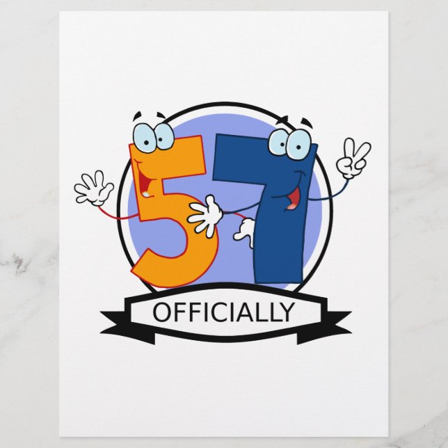 Papier Bannière d'anniversaire officielle 57 (Devant)