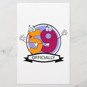 Papier Bannière d'anniversaire officielle 59