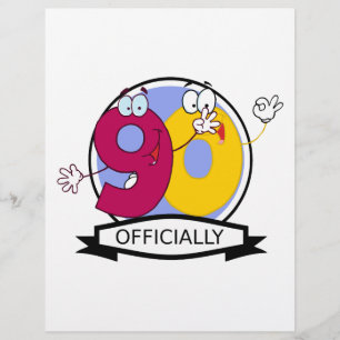 Papier Bannière d'anniversaire officielle 90