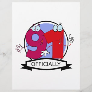 Papier Bannière d'anniversaire officielle 91