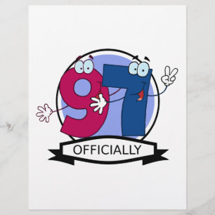 Papier Bannière d'anniversaire officielle 97