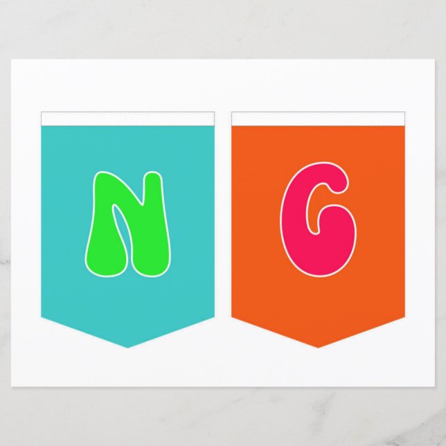 Papier Bannière de Maligayang Kaarawan NG (Devant)