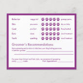 Papier Bannière violette Silhouette Chien Grooming (Dos)