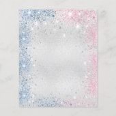 Papier Baptême argent bleu rose jumeaux garçon fille invi (Dos)