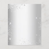 Papier Baptême blanc argenté invitation à l'eucalyptus (Dos)