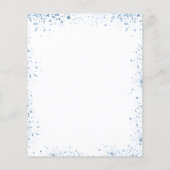 Papier Baptême bleu garçon bleu blanc invitation (Dos)