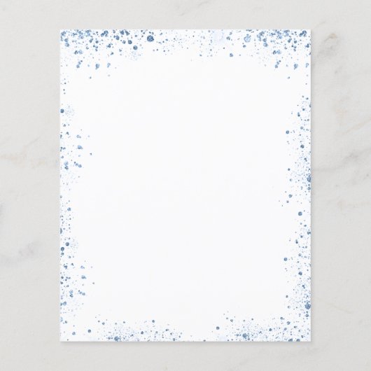 Papier Baptême bleu garçon bleu blanc invitation (Dos)