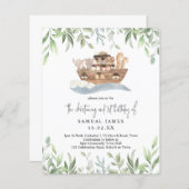 Papier Baptême budget & 1er anniversaire Arche de Noé (Devant / Derrière)