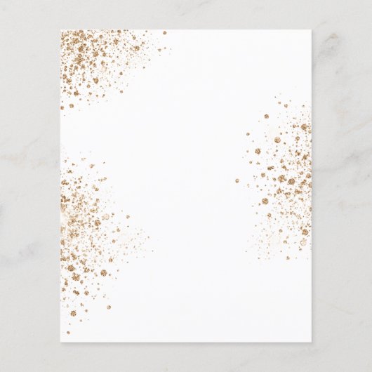 Papier Baptême budget eucalyptus or jumeaux invitation (Dos)