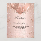 Papier Baptême Budget rose or blush parties scintillant b (Devant)