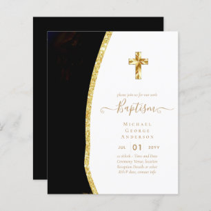 Papier Baptême BUDGÉTAIRE Christening Communion INVITATIO