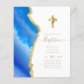 Papier Baptême BUDGÉTAIRE Christening Communion INVITATIO (Devant)