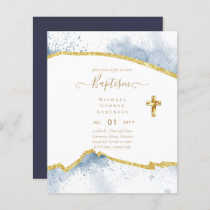Papier Baptême BUDGÉTAIRE Christening Communion INVITATIO