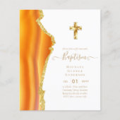Papier Baptême BUDGÉTAIRE Christening Communion INVITATIO (Devant)