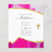 Papier Baptême BUDGÉTAIRE Christening Communion INVITATIO (Devant)