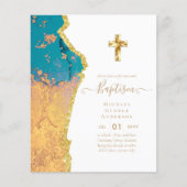 Papier Baptême BUDGÉTAIRE Christening Communion INVITATIO (Devant)