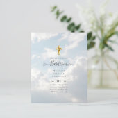 Papier Baptême BUDGÉTAIRE Christening Communion INVITATIO (Debout devant)