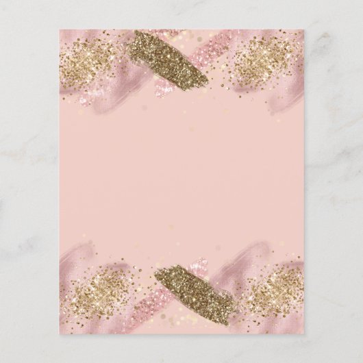 Papier Baptême de Parties scintillant rose Invitations bu (Dos)