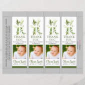 Papier Baptême du feuillage vert Signet photo (Devant)