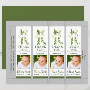 Papier Baptême du feuillage vert Signet photo