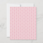 Papier Baptême Fille Croix Aquarelle Rose Simple Budget (Dos)