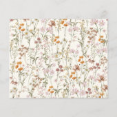 Papier Baptême fleur sauvage Jardin Photo En Fleur (Dos)