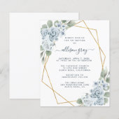 Papier Baptême floral poussiéreux (Devant / Derrière)