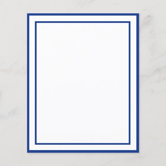 Papier Baptême garçon royal bleu blanc arc invitation (Dos)