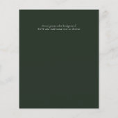 Papier Baptême vert rose floral Invitations (Dos)