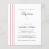 Papier BAPTISM Chic Vertical Gratté pastel Pink Cross (Devant)