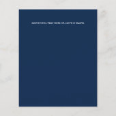 Papier BAPTISM Elégant Bande Bleue Croix Budget (Dos)