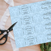 Papier Bar à savon bleu clair moderne Wrapper Bellyband É
