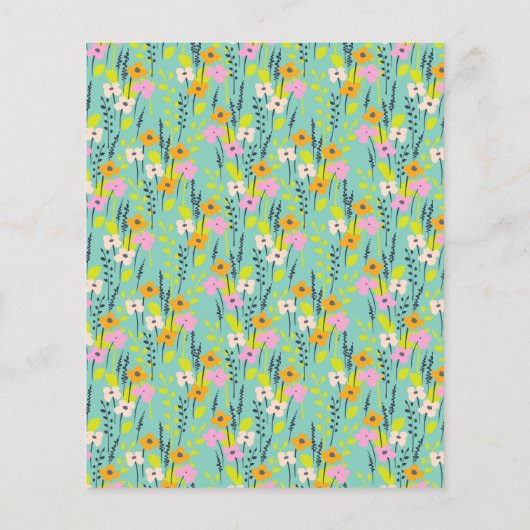 Papier Bar Mitzvah Floral Vert Menthe Rose Pas Cher Migno (Dos)