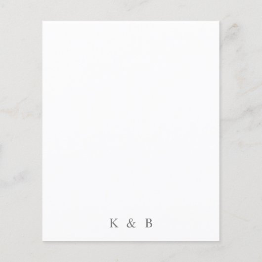 Papier Bargin Boho Pampas Grass Floral Enregistrer la dat (Dos)